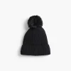 Best NIC+ZOE Rib Lined Pom Hat Black