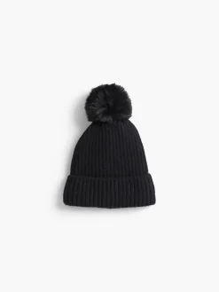 Best NIC+ZOE Rib Lined Pom Hat Black