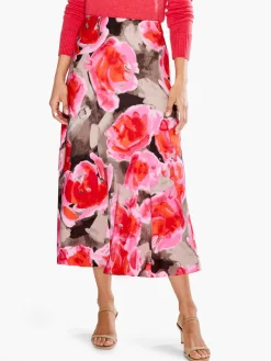 Fashion NIC+ZOE Rosy Outlook Slip Skirt Pink Multi
