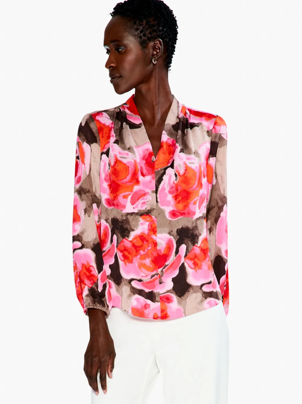 New NIC+ZOE Rosy Outlook Top Pink Multi