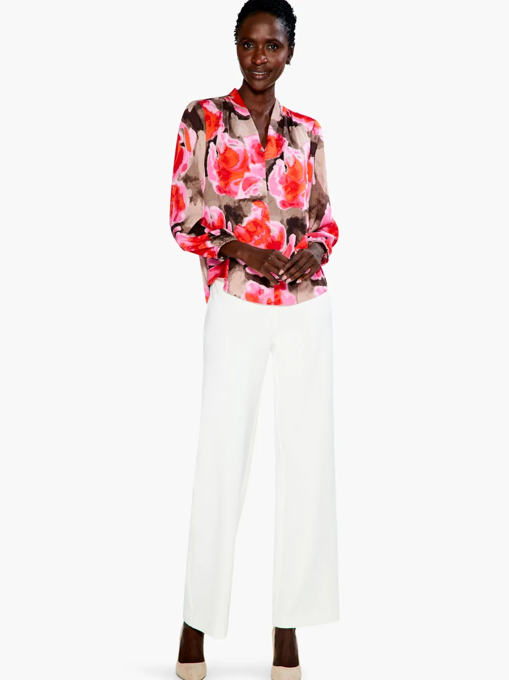 New NIC+ZOE Rosy Outlook Top Pink Multi