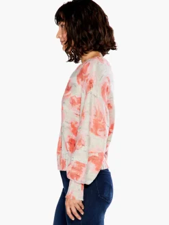 Fashion NIC+ZOE Rosy Sunset Sweater Pink Multi