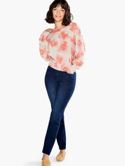 Fashion NIC+ZOE Rosy Sunset Sweater Pink Multi