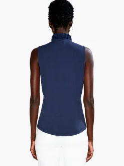 Best Sale NIC+ZOE Ruffled Around Tank Dark Indigo
