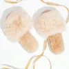 Clearance NIC+ZOE Samantha Holmes - Alpaca Fur Slides Champagne