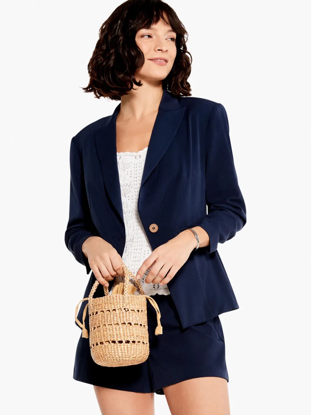 Cheap NIC+ZOE Scrunch Sleeve Avenue Jacket Dark Indigo