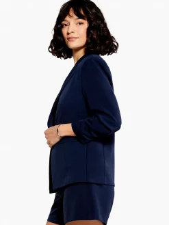 Cheap NIC+ZOE Scrunch Sleeve Avenue Jacket Dark Indigo