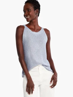 Shop NIC+ZOE Sequin Tank Blue Glacier