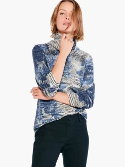 New NIC+ZOE Shadow Mix Sweater Blue Multi