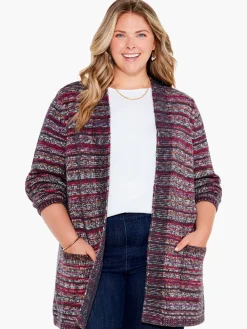 Store NIC+ZOE Shadow Sunset Cardigan Pink Mix