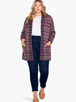 Store NIC+ZOE Shadow Sunset Cardigan Pink Mix
