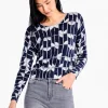 Best Sale NIC+ZOE Shape Shift Sweater Indigo Multi