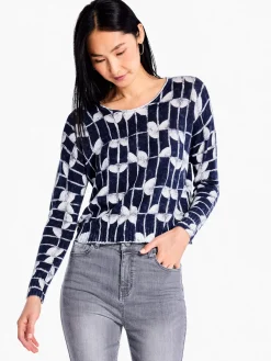 Best Sale NIC+ZOE Shape Shift Sweater Indigo Multi