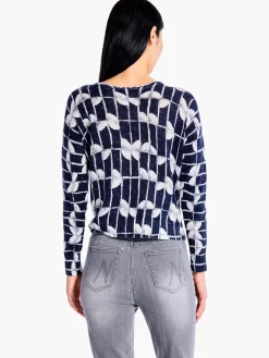 Fashion NIC+ZOE Shape Shift Sweater Indigo Multi