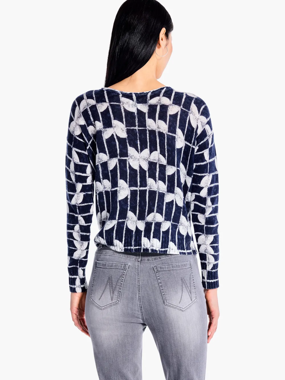 Fashion NIC+ZOE Shape Shift Sweater Indigo Multi