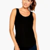 Best NIC+ZOE Shirt Tail Perfect Tank Black Onyx