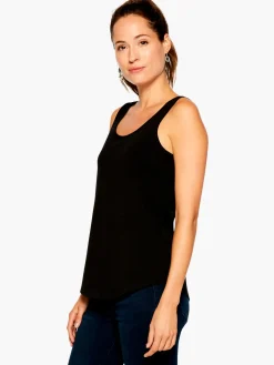 Clearance NIC+ZOE Shirt Tail Perfect Tank Black Onyx