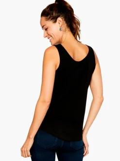 Discount NIC+ZOE Shirt Tail Perfect Tank Black Onyx