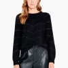 Best Sale NIC+ZOE Shooting Stars Sweater Black Onyx