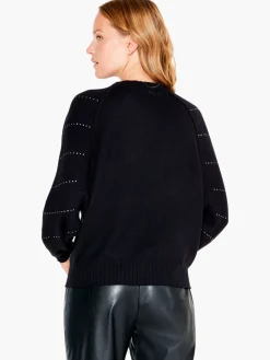 Best Sale NIC+ZOE Shooting Stars Sweater Black Onyx