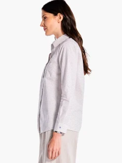 Outlet NIC+ZOE Sleek Striped Shirt Neutral Multi