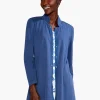 Best Sale NIC+ZOE Snap Up Perfect Jacket Harbor Blue