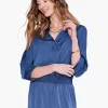 Store NIC+ZOE Soft Drape Town Shirt Deep Ocean