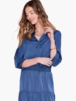 Store NIC+ZOE Soft Drape Town Shirt Deep Ocean