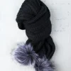 Cheap NIC+ZOE Soft Rib Slouchy Scarf By Hat Attack Black