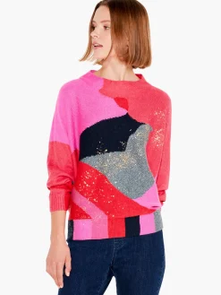 Cheap NIC+ZOE Soft Sparkles Sweater Grey Multi