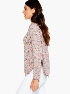 Flash Sale NIC+ZOE Speckled Sunrise Sweater Cream Multi