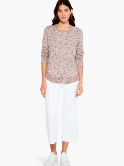 Flash Sale NIC+ZOE Speckled Sunrise Sweater Cream Multi