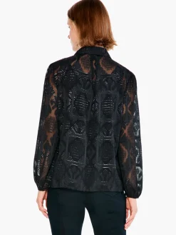 Discount NIC+ZOE Starry Sky Shirt Black Onyx