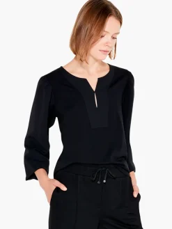 Store NIC+ZOE Statement Sleeve Top Black Onyx
