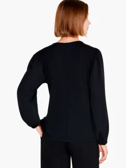 Cheap NIC+ZOE Statement Sleeve Top Black Onyx