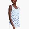 Store NIC+ZOE Stonefall Shirt Tail Perfect Tank Blue Multi