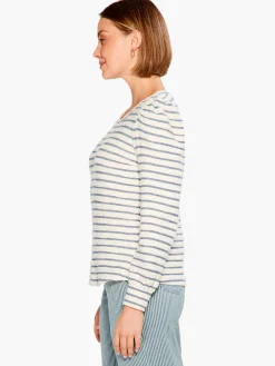 Store NIC+ZOE Striped Oceanus Top Blue Multi