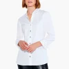 Discount NIC+ZOE Subtle Sparkle Shirt Paper White