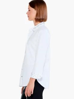 Discount NIC+ZOE Subtle Sparkle Shirt Paper White