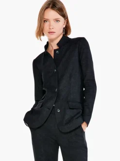 Outlet NIC+ZOE Sueded Foil Blazer Black Onyx