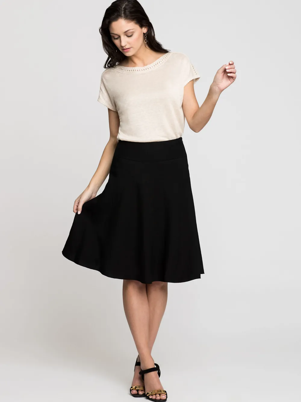 Best Sale NIC+ZOE Summer Fling Flirt Skirt Black Onyx