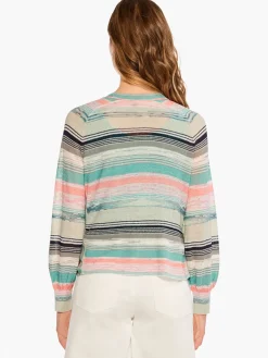 Fashion NIC+ZOE Summer Spacedye Cardigan Aqua Multi