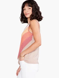 Best NIC+ZOE Sun Ray Crochet Tank Orange Multi