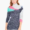 Best NIC+ZOE Sun Turn Mix Sweater Blue Multi