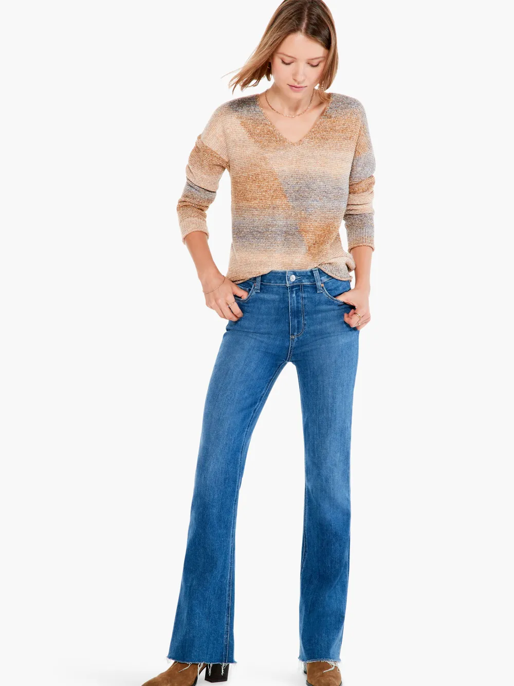 Fashion NIC+ZOE Sunset Mix Sweater Neutral Mix
