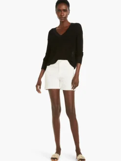 Best NIC+ZOE Textural V-Neck Summer Sweater Black Onyx