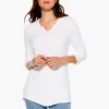 Store NIC+ZOE Textured Drape Top Paper White
