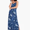 Shop NIC+ZOE Vintage Botanical Slip Dress Blue Multi