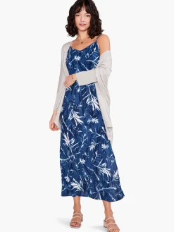 Shop NIC+ZOE Vintage Botanical Slip Dress Blue Multi