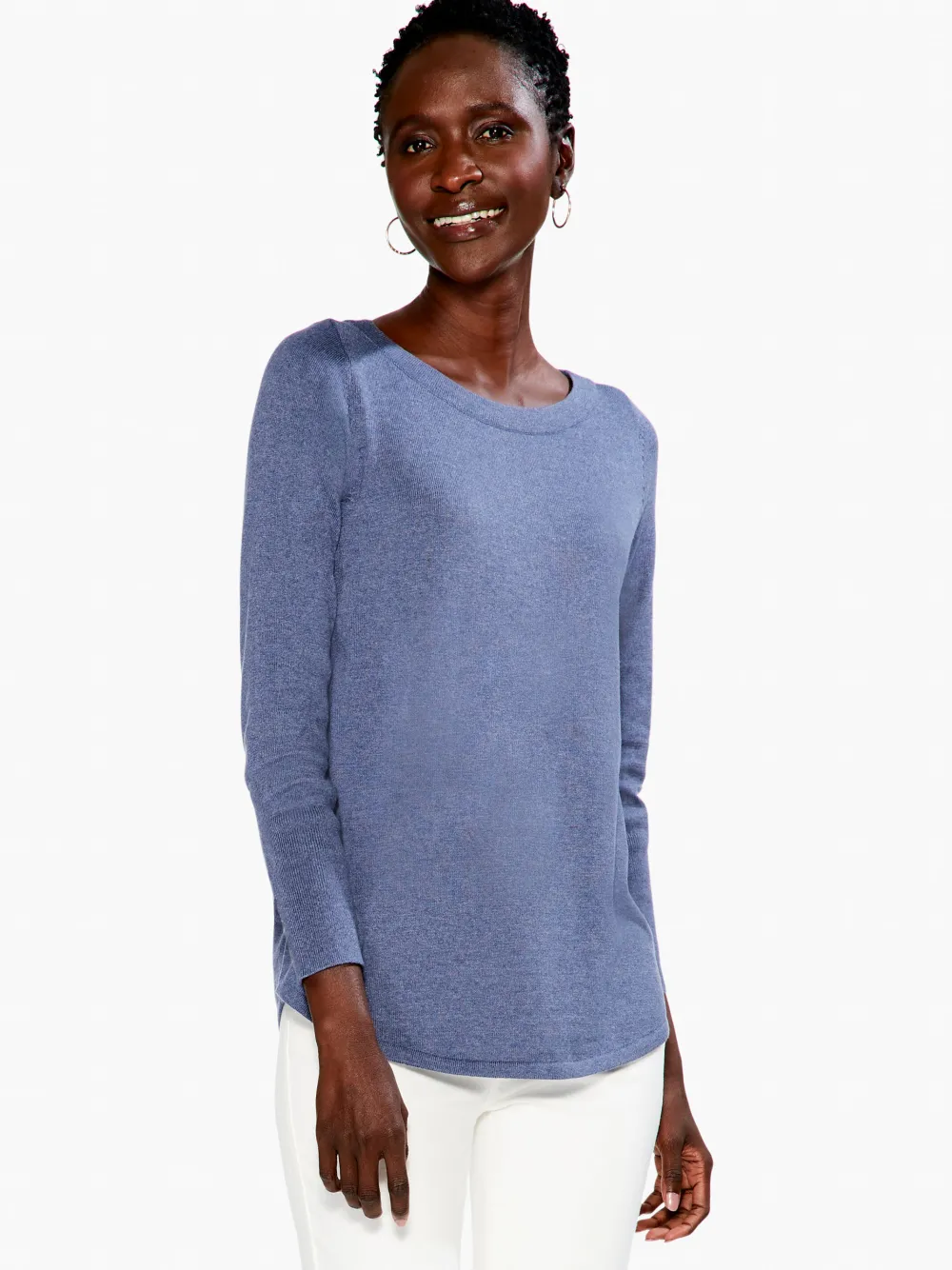 Fashion NIC+ZOE Vital Boatneck Sweater Harbor Blue